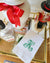 Embroidered Christmas Personalized Linen Hand Towel