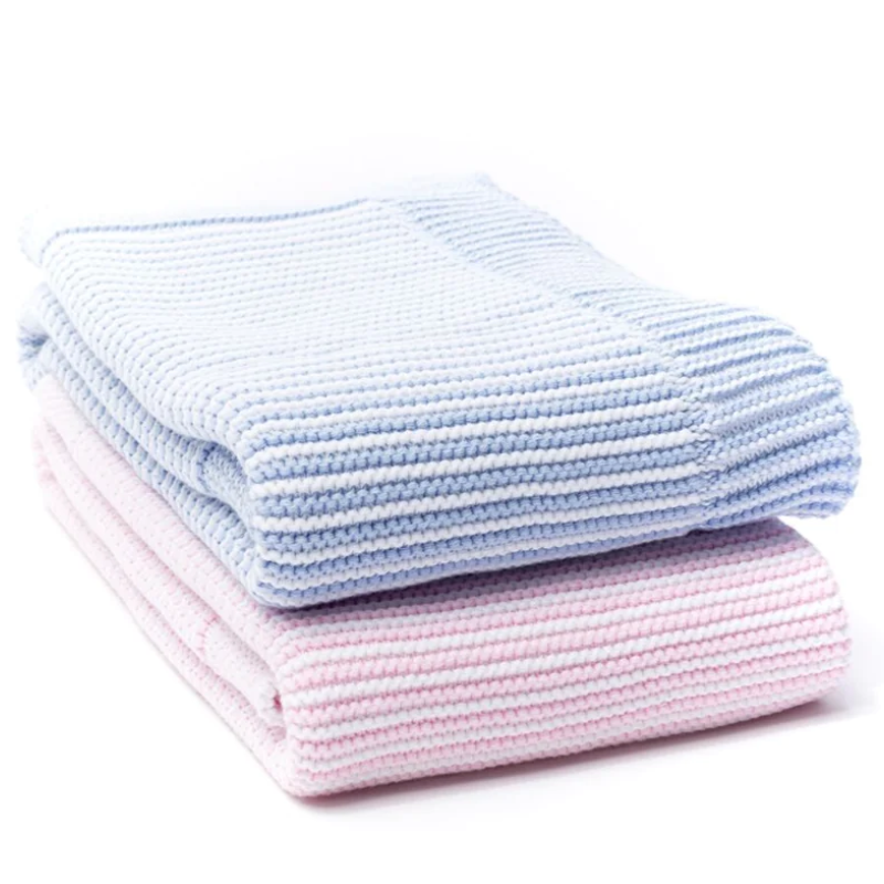 Classic Stripes Knit Baby Blanket