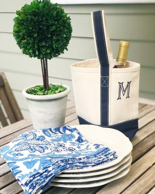 Personalized Two Bottle Wine Tote