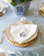Custom Embroidered Three Initial Monogrammed Dinner Napkin Set
